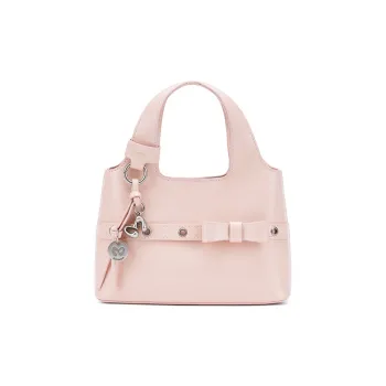 MCMIKO Cow Leather With Synthetic Leather Handbag Women's Mist Pink