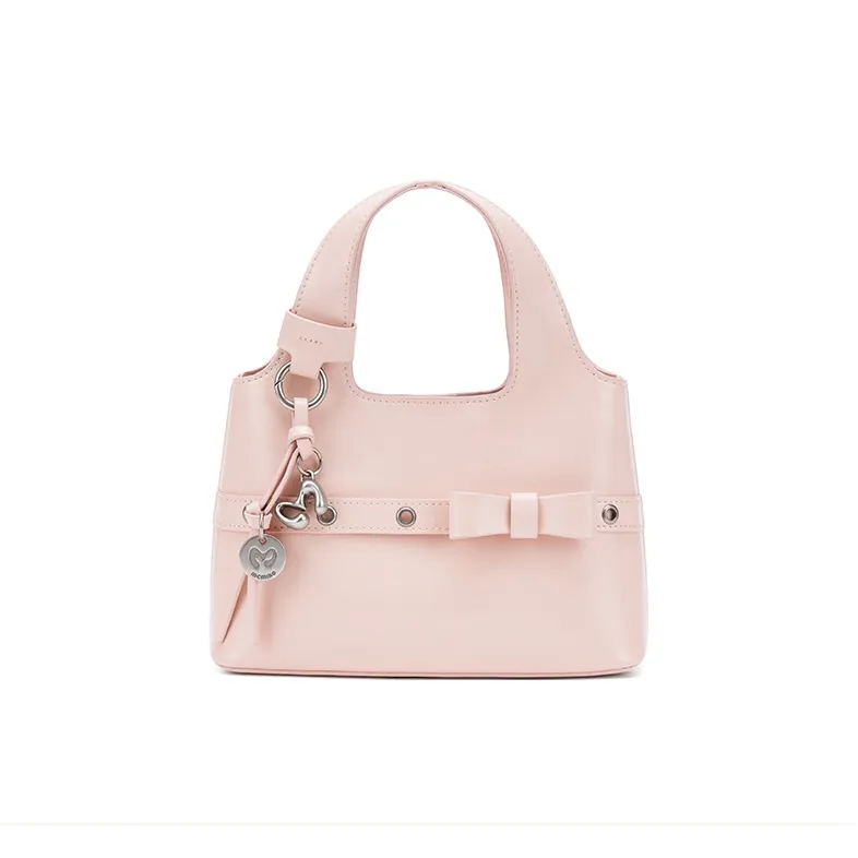 MCMIKO Cow Leather With Synthetic Leather Handbag Women's Mist Pink-0