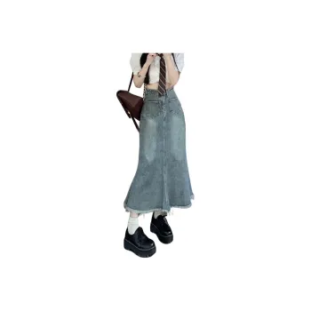 YINLEI Denim Long Skirt Women's