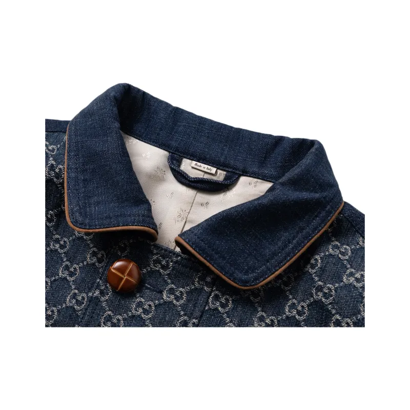 GUCCI Denim Jackets Coats Men's Blue-3