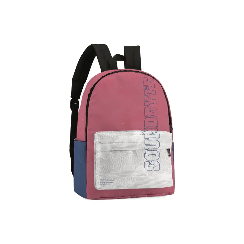 Soundbyte Polyester Backpack Unisex Red Gray Contrast-2
