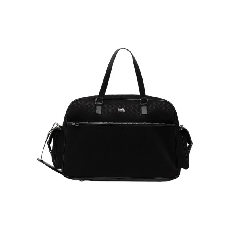 KARL LAGERFELD Viscose With Polyester Travel Bag Men's Black-0