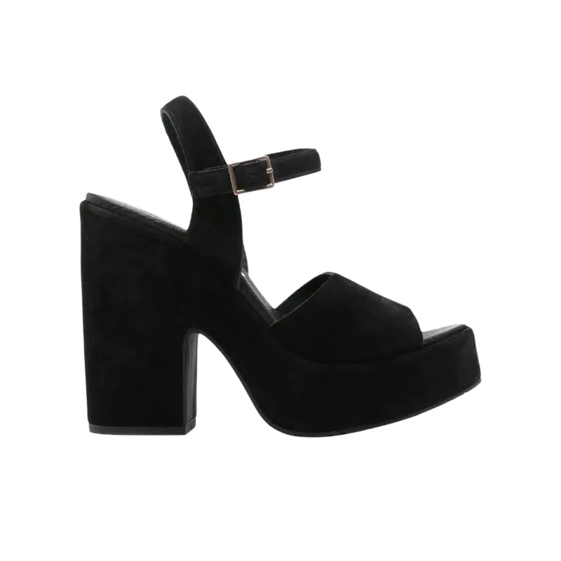 Pedro García Tihana One Strap Sandals 12cm Women's Black-1