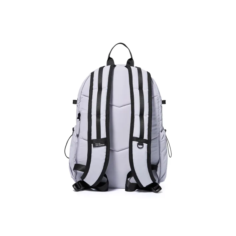 Lee Fabric Backpack Unisex Light Gray Purple/Sage Green/Cloud Gray-2