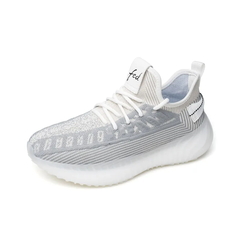 FED Breathable And Lightweight Low Top Casual Shoes Men's White Gray-1