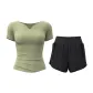 [Short-Sleeved Set]Cardamom Green+Starburst Black