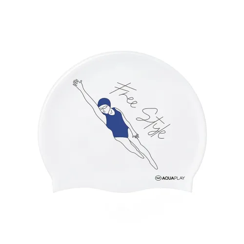AQUAPLAY Swimming Caps Unisex Milk Foam White
