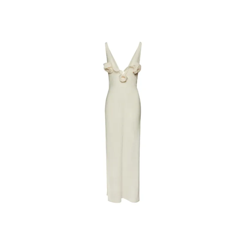 Magda Butrym Crepe High Leg Maxi Dress-0