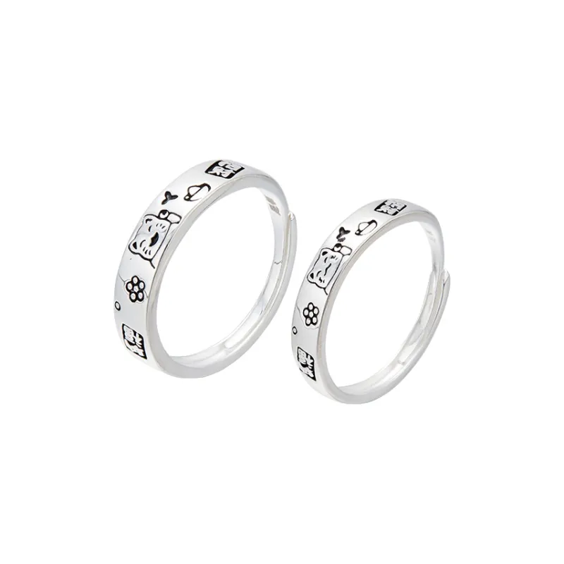 CLARKIA FLOWER S999 Fine Silver Rings Unisex-0