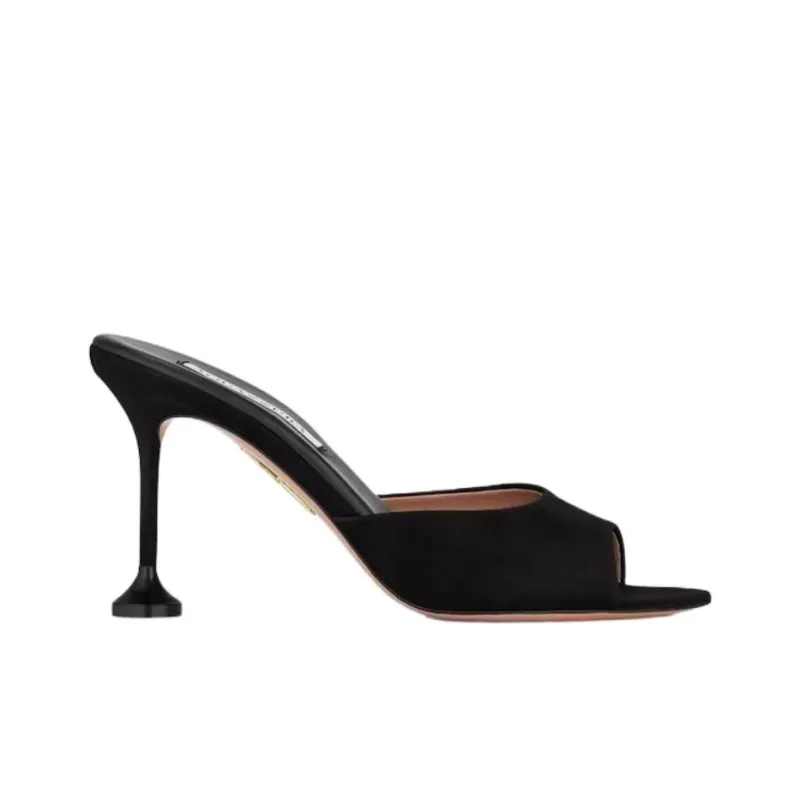 AQUAZZURA Slide Slippers 8.5cm Women's Black-1