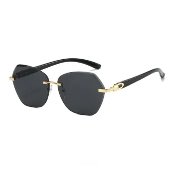 PRETTYALLUSION Alloy Irregular Shape Sunglasses Unisex