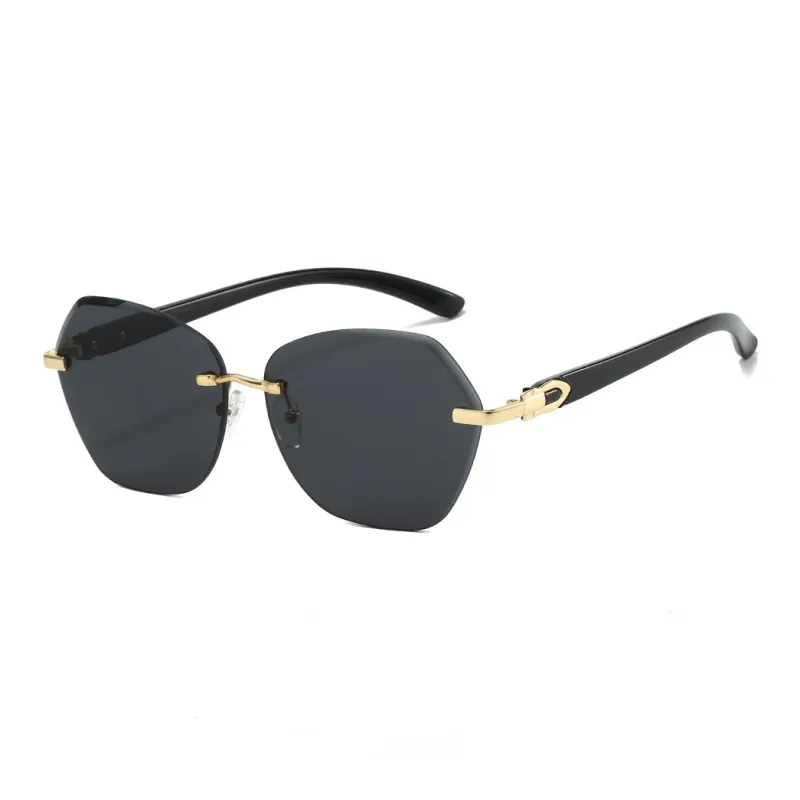 PRETTYALLUSION Alloy Irregular Shape Sunglasses Unisex-0