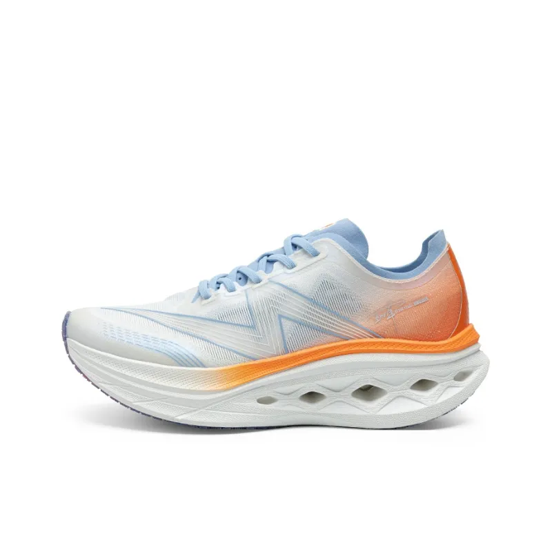 Aung San Running Shoes Men Low Top Transparent White Blue-0