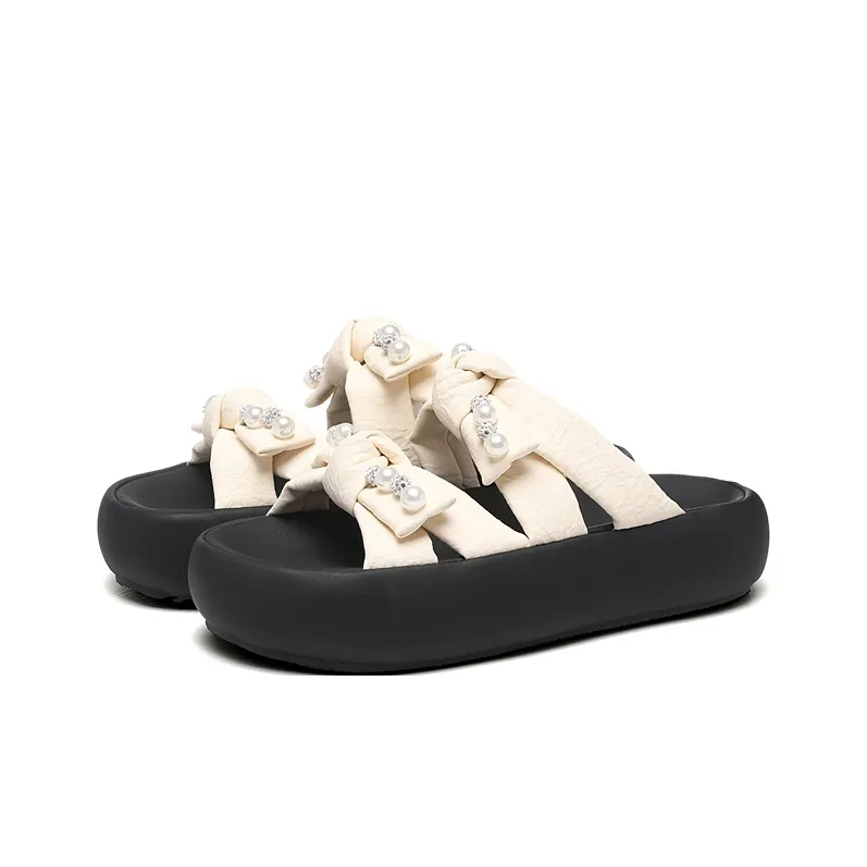 Golden Silk Rabbit Rubber Sole Abrasion Resistant Quick Dry Cushioning Slide Slippers Women's-1