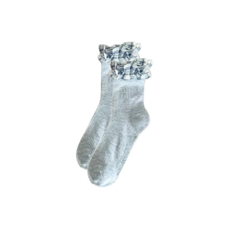 TLXT Mid Calf Socks Women's Slouch Socks, Thin Combed Cotton, Soft And Breathable-7