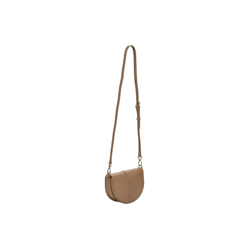 Tommy Hilfiger Cow Leather Saddle Bag, Shoulder Bag, Crossbody Bag Trumpets Women's Brown-2