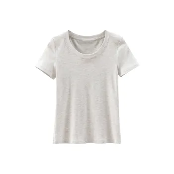 HEISU T Shirts Women's Heather Gray