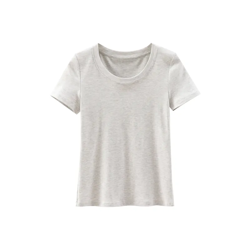 HEISU T Shirts Women's Heather Gray-0