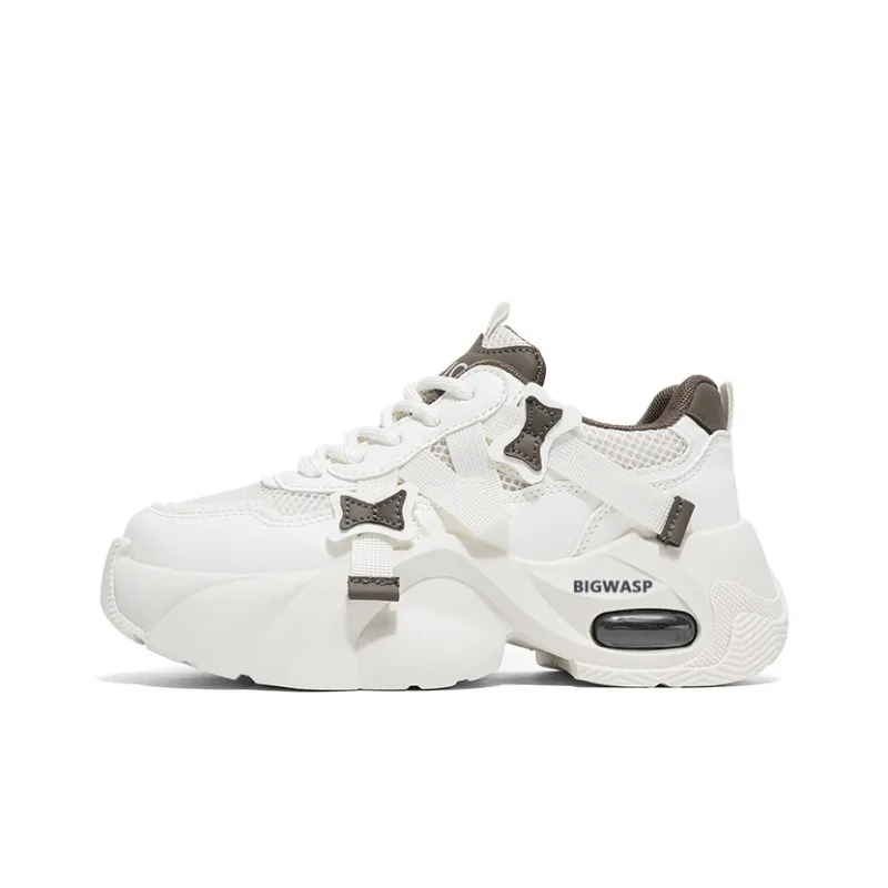 BIGWASP Anti Slip Wear Resistant Low Top Chunky Sneakers Women's-3