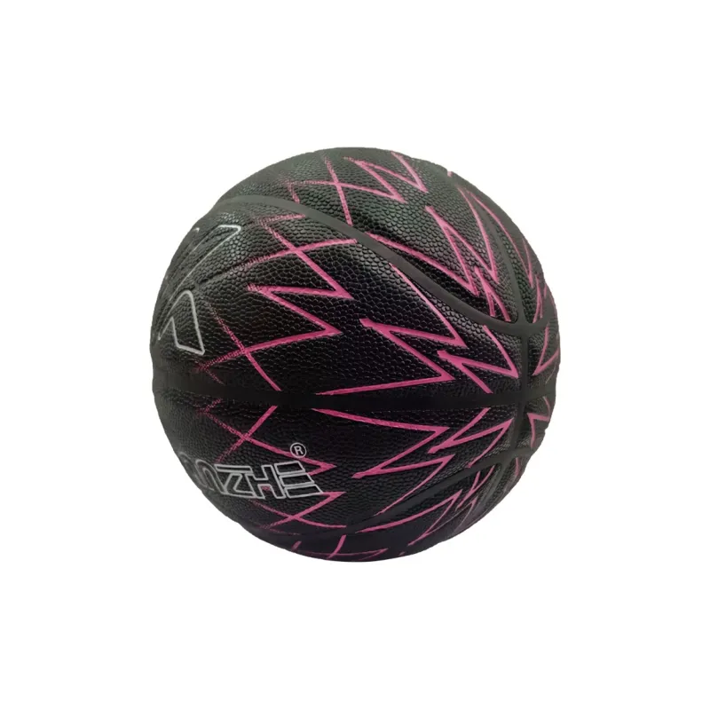 KANTANZHE PU Basketball Black Red Size 7 Training Competition Unisex-1