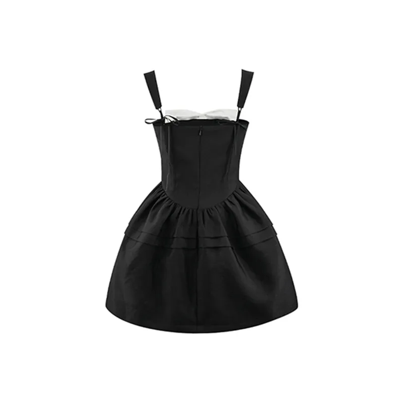 GUOZHEN Slip Dresses Women's Black-1