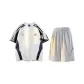 Clothing Set (White Heather Gray Top+Light Gray Shorts)