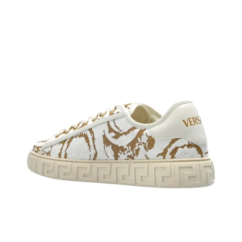 VERSACE Barocco Versace Low Top Skateboard Shoes Women's Beige-3