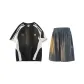Set (Black Top+Dark Gray Shorts)