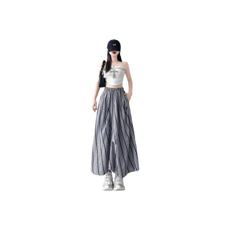 Flowers In Water Casual Long Skirt Women's-0