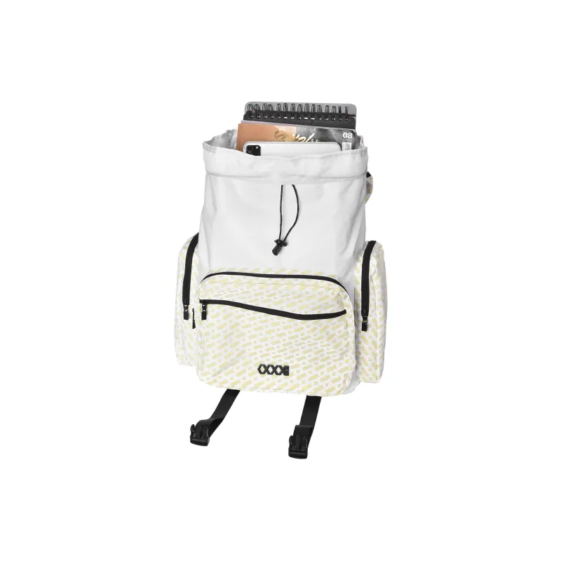 COEXISTENCE Polyester Backpack Unisex White-3