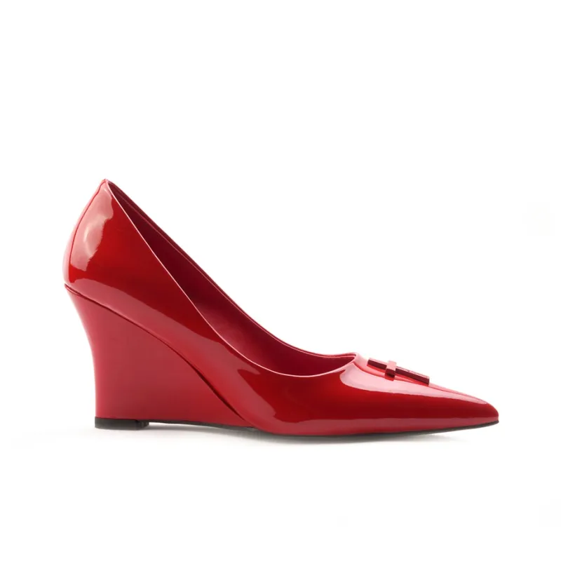 Colorful Bridge Crucifix Cross Wedge Heel High Heels Women's-3