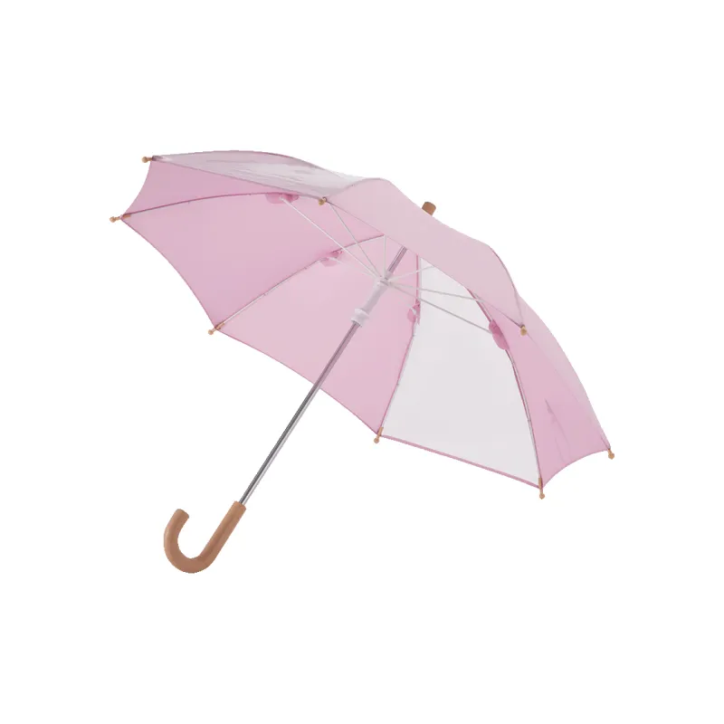 OBSU Transparent Kids' Umbrella With Long Handle, Lightweight, Rainproof, Cute, Fresh, Windproof For Preschoolers-8