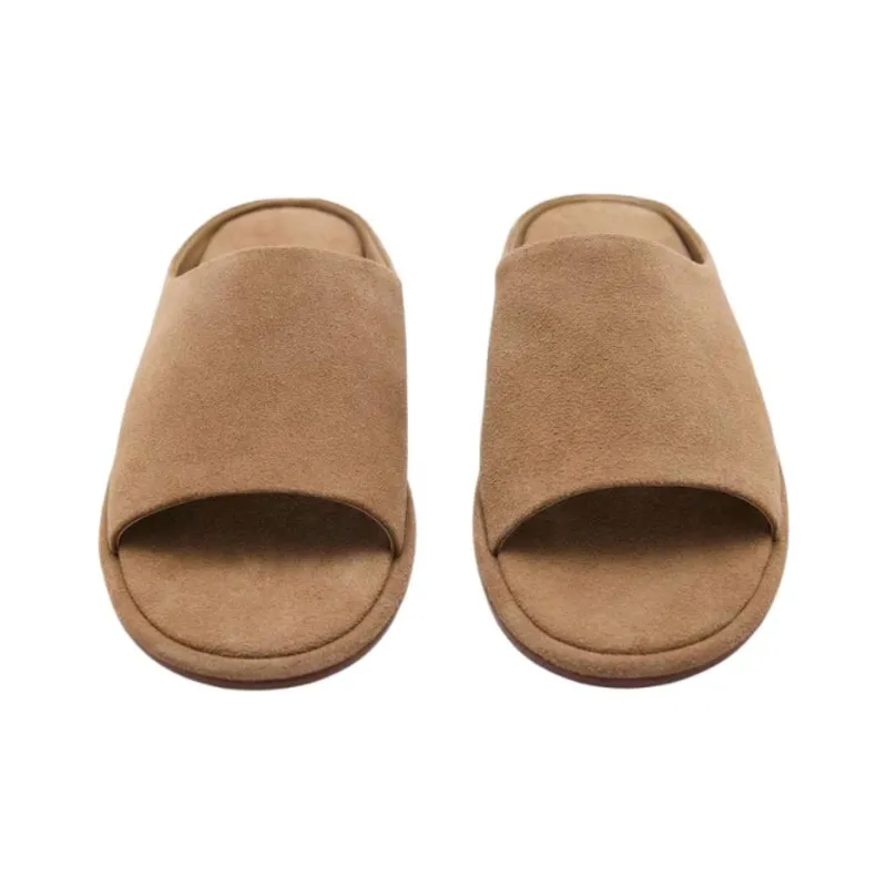 MANGO Abrasion Resistant Slide Slippers Women's Brown-3