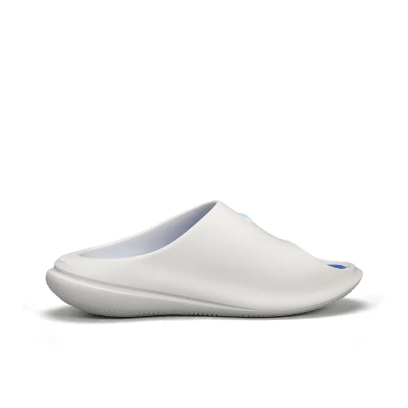PEAK Very Small Fat Drag Slip Resistant Abrasion Resistant Cushioning Slide Slippers Men's Milk White Blue-1