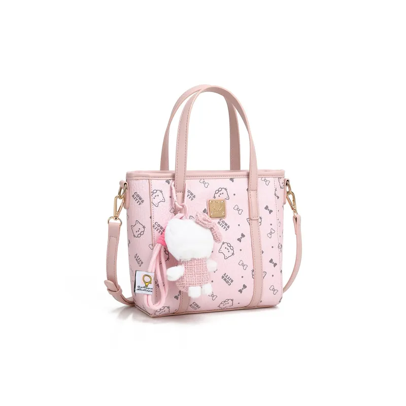 DALO PU Basket Bag, Shoulder Bag, Crossbody Bag, Handbag Women's Cherry Blossom Pink-3