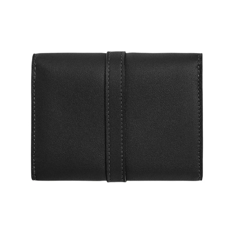 HERMES Glenan Swift Calfskin Wallet Regular Women's 89 Noir Black-1