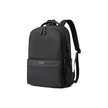 SEPTWOLVES Fabric Students Backpack Laptop Bag QPL Unisex Black
