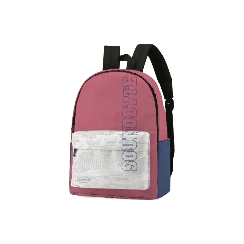 Soundbyte Polyester Backpack Unisex Red Gray Contrast-1