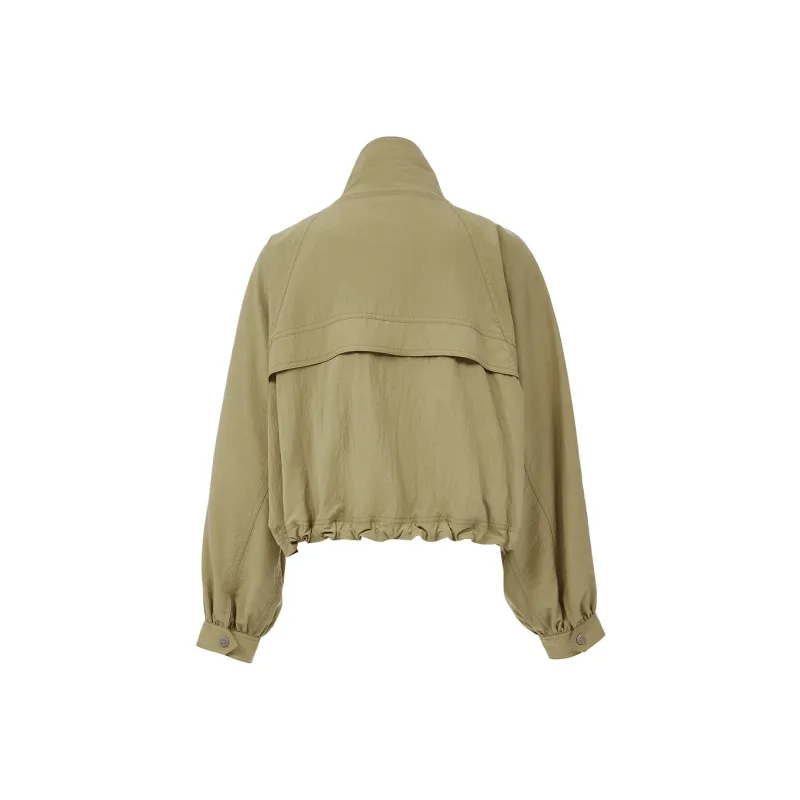 ONLY Cropped Coat Women's Aloe Vera Green-1