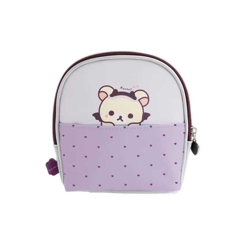SAN X Synthetic Leather Clutch Women's Light Purple-1