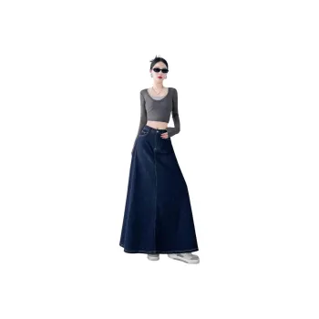 YINLEI Denim Long Skirt Women's