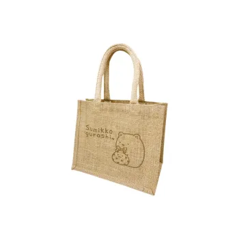 SAN X Jute Tote Bag, Shopping Bag, Handbag Trumpets Women's Yellow
