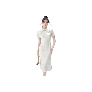 Flowers In Water Short Sleeved Dress Women's