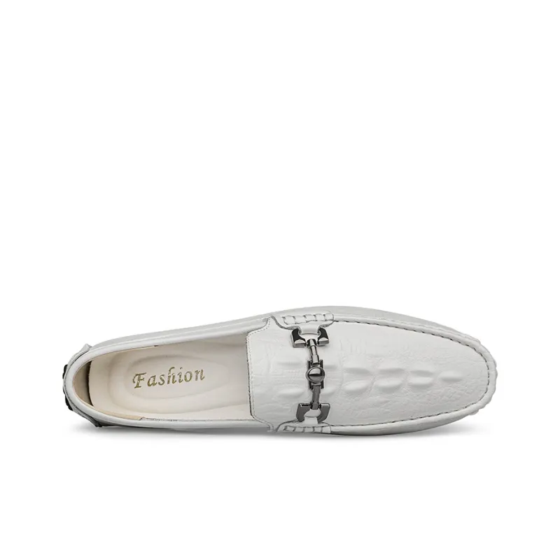 British Knights Gommino Loafers Men's White-2