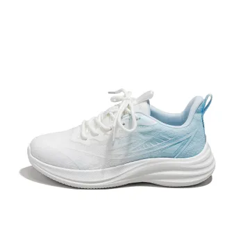 Warrior Breathable And Resilient Low Top Casual Running Shoes Women's White Light Blue