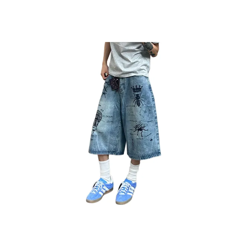WOKXSS Denim Shorts Unisex Blue-0