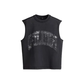 H&M Tank Tops Men Vintage Black/Gold