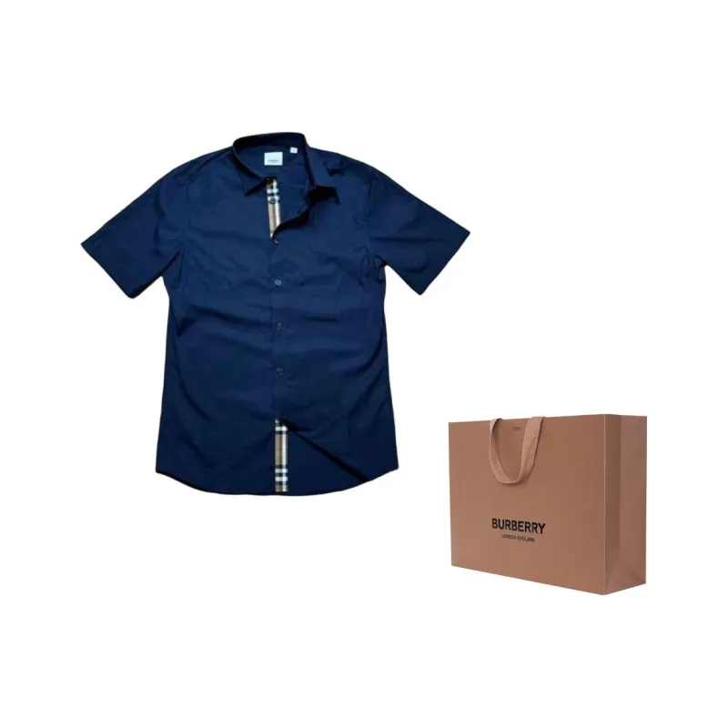 Burberry Shirt Men's Marine Blue-6