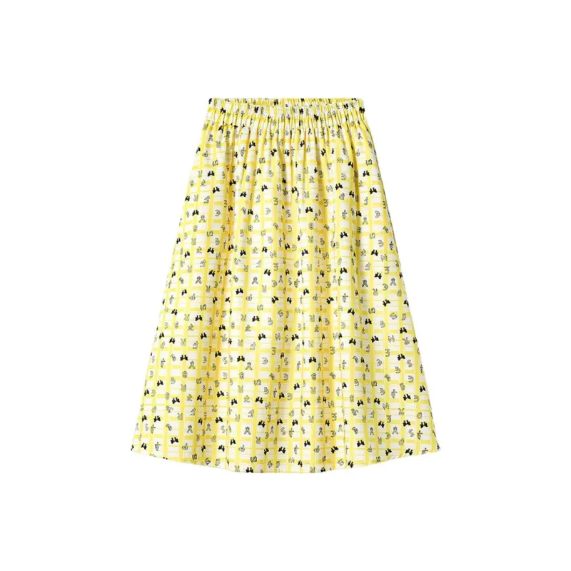 / Casual Long Skirts Women's Yellow-0