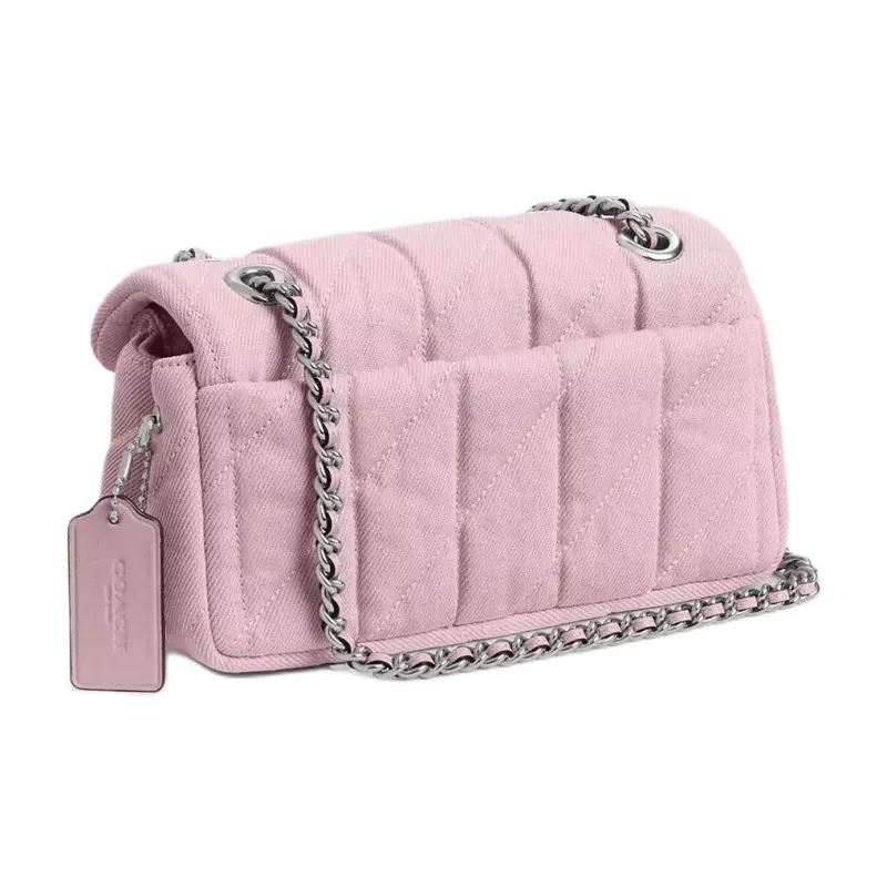 COACH Tabby Quilting Denim Crossbody Bag, Shoulder Bag Trumpets Women's Light Purple-0